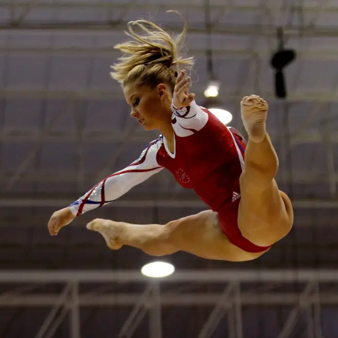 Shawn Johnson doing Gymnastics